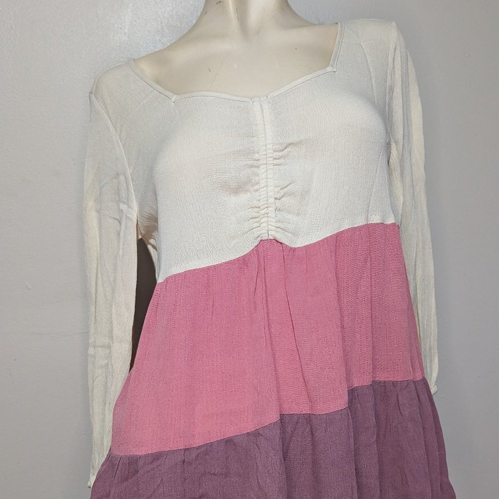 Cato Color Block Breezy Blouse NWT